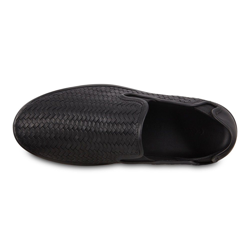 Mens Slip On - ECCO Soft 8 Sneakers - Black - 7485GBYHS